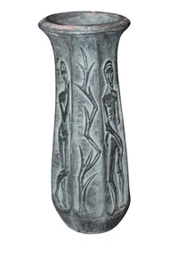 Vaso in ceramica gres Arti e Mestieri VETRO VERDE 12" - Foto 1 di 4