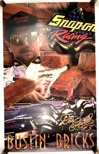 Dale Earnhardt Sr Snap-on Racing Poster Bustin' Bricks 36x22 NASCAR #3 Chevy - Picture 1 of 9