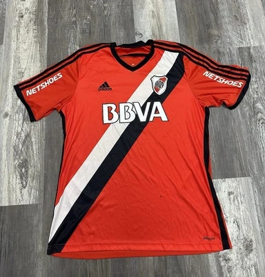 River Plate 2014 2015 Adidas дома футбол Джерси белый красный мужчин Sz XLarge BBVA - Изображение 1 из 4