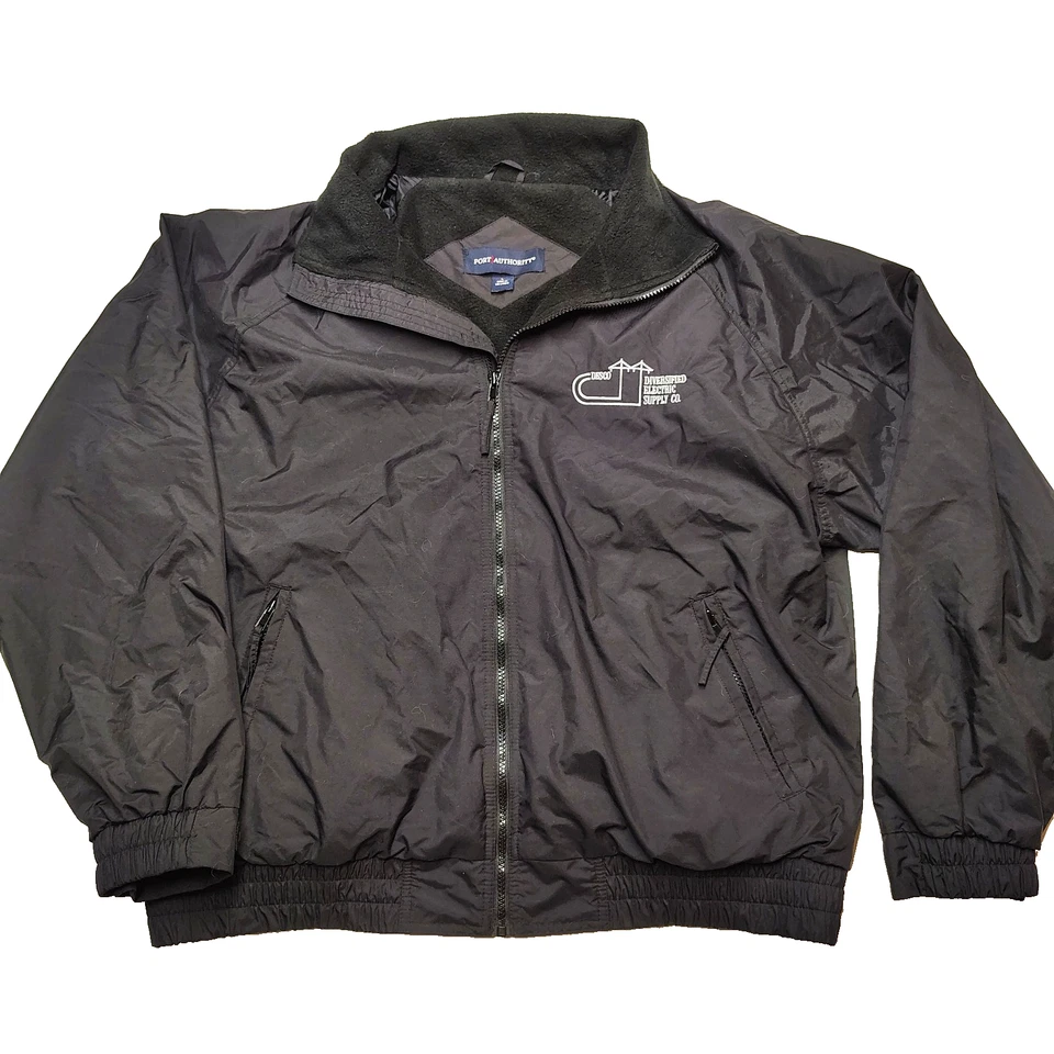 Diversified Electric Fleece Windbreaker Men's Jacket Large Black Vintage NEW Con - Image 1 of 4