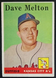 1958 Topps #391 Dave Melton Kansas City Athletics RC Rookie - PR - Picture 1 of 2