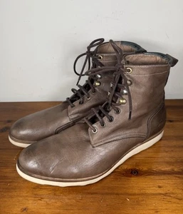 Paul Smith Red Ear Vibram Sole Brown Leather Hi Top Lace Up Boots UK 8 - Picture 1 of 12
