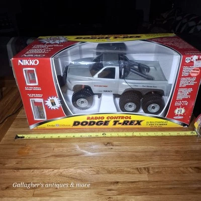 Rare NOS Vintage Nikko Dodge Ram 6x6 T-Rex RC Truck Unused Large 1:12 Scale Box - Image 1 of 4