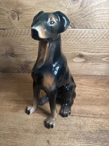 Vintage Dog Figure Figurine - Doberman Pinscher - 30cm Tall - Picture 1 of 5