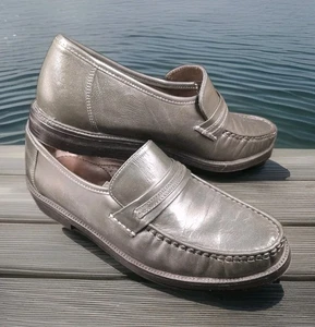 Mocasines formales de cuero The Shoe Tailor Uk 8 verde oscuro excelentes - Imagen 1 de 14
