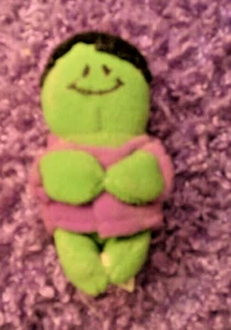 3 1/2 INCHES ADORABLE GREEN MONSTER PURPLE COAT FRANKENSTEIN ORIENTAL TRADING CO - Picture 1 of 2