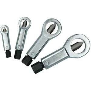 Juego removedor de galletas divisor de tuercas de 4 piezas cortador de tuercas incautado dañado 9 mm - 27 mm - Imagen 1 de 5