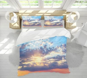 3D Sky Sunshine N1552 Bed Pillowcases Quilt Duvet Cover Queen King Eve 23 - Picture 1 of 6