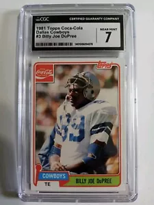 1981 Topps Coca-Cola Billy Joe DuPree #3 Graded 7 - Picture 1 of 3