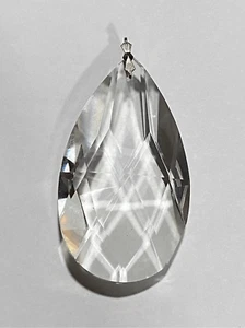 Vintage Clear Teardrop Crystal Chandelier 3.5” Prism Glass Pendant Lamp Replacem - Picture 1 of 4