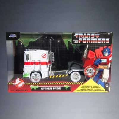JADA TRANSFORMERS OPTIMUS PRIME BIG RIG 1:24 GHOSTBUSTERS ECTO-1 VEHICLE #35572 - Image 1 of 4