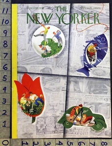 1938 SPORTING GOOD GOLF FISH GARDEN CAMP DUVOISIN ART NEW YORKER COVER FC1965 - Picture 1 of 1