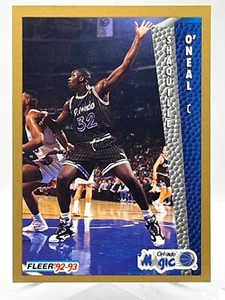 1992-93 Fleer Basketball Rookie Card #37 Shaquille O'Neal - Orlando Magic - Picture 1 of 8