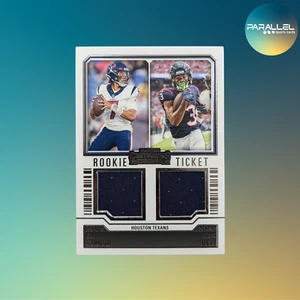 2023 Panini Contenders | CJ STROUD x TANK DELL | Rookie Ticket Dual Swatch #DS-2 - Bild 1 von 2