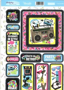 Hunkydory Favourites Card Toppers - I Love the 80's! - New / Unopened - Picture 1 of 1