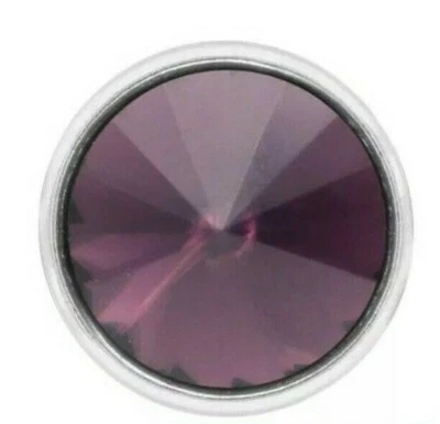 Mini perno de estrás púrpura oscuro para joyería a presión se adapta a dijes pequeños de jengibre de 12 mm Foto 1 de 4