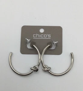 Chico’s Silber Liebesknoten Ohrhänger Neu mit Etikett - Bild 1 von 2