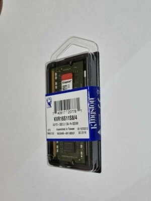 NEW Kingston KVR16S11S8/4 4GB DDR3 1600Mhz Non ECC Memory RAM SODIMM - Image 1 of 4