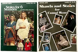 Stoles for 6 Seasons & Shawls for Casual Wear Crochet Knitting Patterns Books - Picture 1 of 2