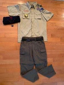 Boy Scouts of America BSA Men's M Full Uniform Shirt Convertible Pants 34 + More - Picture 1 of 19