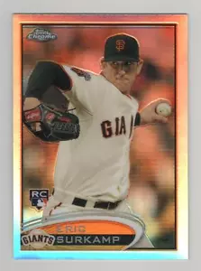 2012 Topps Chrome Refractor #181 Eric Surkamp San Francisco Giants BV$3 - Picture 1 of 1