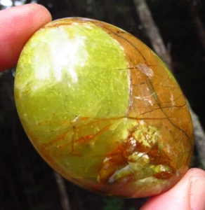 GREEN OPAL GORGEOUS RARE AAA GRADE POLISHED CRYSTAL PALMSTONE MADAGASCAR *1 - Picture 1 of 8