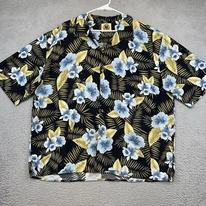Pussers West Indies Hawaiihemd Herren XL bunt Blumen Seidenmischung Strand Surf - Bild 1 von 15