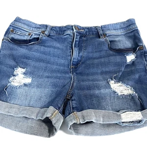 Pantalones Cortos New York & Company Soho Jeans Para Mujer Talla 8 Azul Denim Envejecido - Imagen 1 de 5