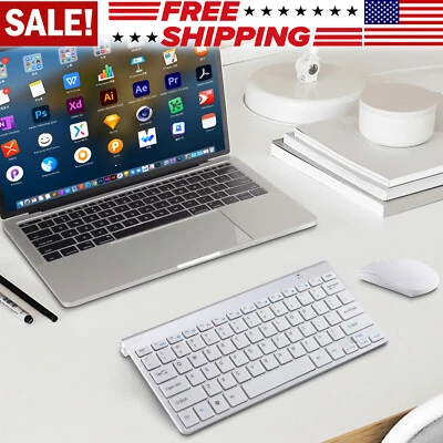 MINI 2.4G Wireless Desktop Keyboard and Mouse Combo Cordless USB Receiver for PC - Image 1 of 4