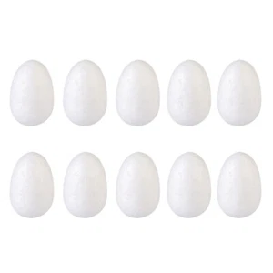Fake Eggs Crafts Plain Unpainted Eggs 6 Eggs Paintable Fake Eggs - Picture 1 of 12