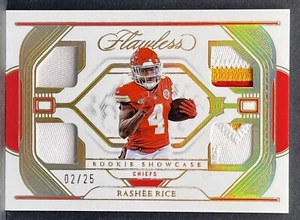 2023 Panini Flawless Rashee Rice Rookie Showcase Quad Jersey Patch /25 RC - Picture 1 of 2