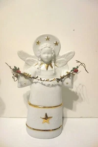 Hallmark 2002 Ángel de Navidad Porcelana Miniatura Adorno Expositor 10 1/2" H - Imagen 1 de 8