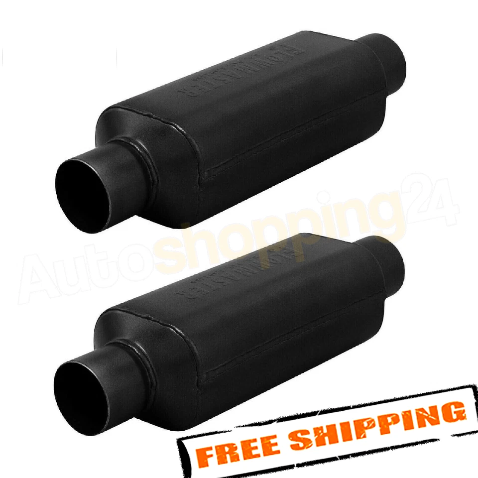 Комплект глушителей Flowmaster 12512409 2,5 дюйма центральный вход/выход 409SS Super HP-2 - Изображение 1 из 4