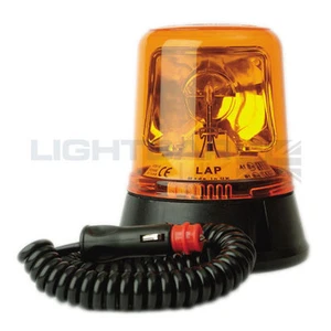 LAP 259 Montaje Magnético Tractor Emergencia Giratorio Intermitente Ámbar Baliza R65 - Imagen 1 de 1