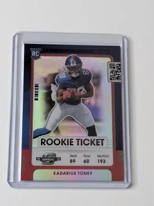 Panini Contenders Optic 2021 Kadarius Toney Giants Rookie RC Ticket Red /175 - Bild 1 von 2