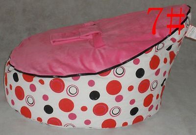Canvas Pink Dot Vine Baby Infant Bean Bag Snuggle Bed Portable Seat No Filling  • 50.90$