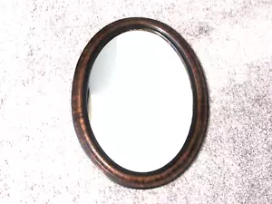 Cornice impiallacciatura acero legno tigre vintage con specchio nuovo da appendere orizzontale o verticale - Foto 1 di 4
