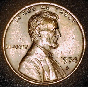 1974 S Lincoln Memorial Cent - Picture 1 of 16