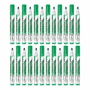 24 x GREEN White Board Marker Pens 3mm Bullet Tip Quick Dry Ink Classroom Office - Picture 1 of 6