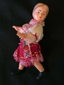 VINTAGE DOLL 19 CM TALL WITH ORIGINAL CLOTHES AND SHOES - Picture 1 of 6
