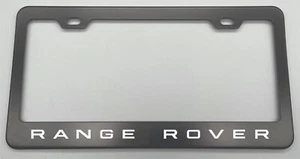 Custom Laser Engraved Black License Plate Frame Stainless Steel Range Rover 1 - Picture 1 of 3