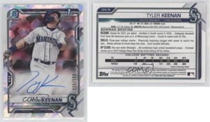 2021 Bowman Chrome Prospect Atomic Refractor /100 Tyler Keenan #CPA-TK Auto