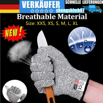 Schnittfeste Schnittschutz Handschuhe Für Metzger Küche Glas Arbeit Sicher NEU - Bild 1 von 4