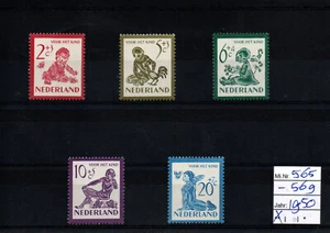 Países Bajos Marcas Infantiles 1950 Mi. 565-569 MNH **/MNH - Imagen 1 de 1