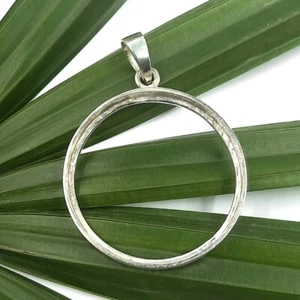 Round Mounting in 925 Sterling Mount/Setting, round Shape pendant 16x16mm to 40M - Picture 1 of 3