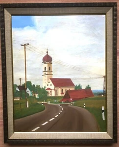 Vintage Ölgemälde individuell gerahmt Kanada Kap Bretonische Landschaft signiert 18x22 - Bild 1 von 5