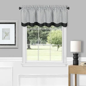 Country Farmhouse Striped Window Valance Curtain Treatments - Assorted Colors - Picture 1 of 14