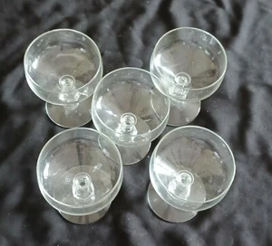 Lote De Colección De 5 Vasos De Vaso Cristal Transparente Vino Champagne Copas - Imagen 1 de 6
