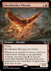 Extended Art BLOODFEATHER PHOENIX mtg NM-M March of The Machine 1 Rare - Picture 1 of 1