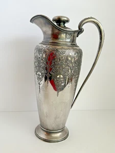 Wilcox International SilverPlate "Paisley" 69 64oz Pitcher W/Lid Art Nouveau - Picture 1 of 11